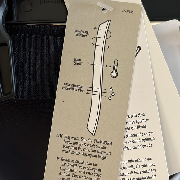 Brand New Adidas Climawarm Black Tights Sporty Stretch Leggings Blue Graphics - Picture 11 of 15